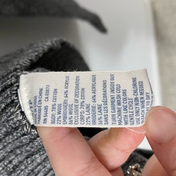 American Eagle Grey & White Knit Cardigan | XSmall - Picture 6 of 7